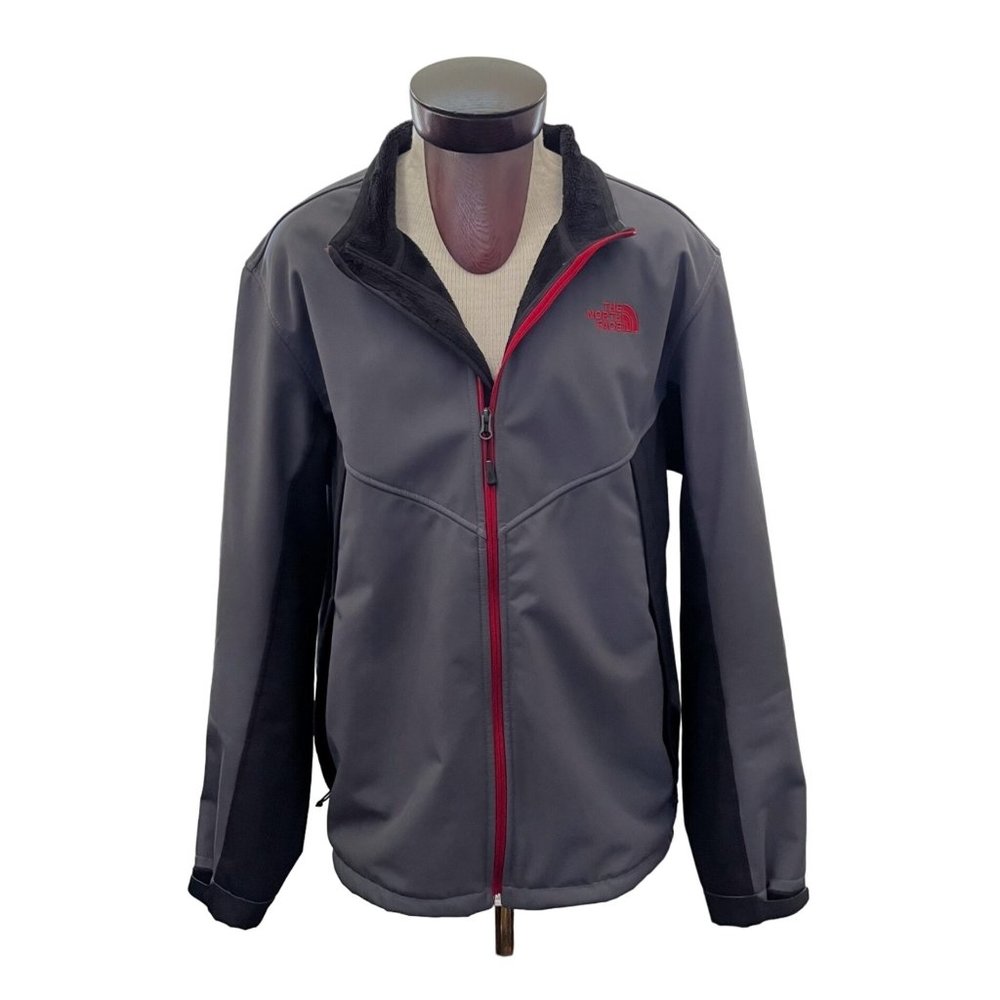 The North‎ Face Softshell Thermal Weatherproof Fleece Lined Jacket Gray Size XXL
